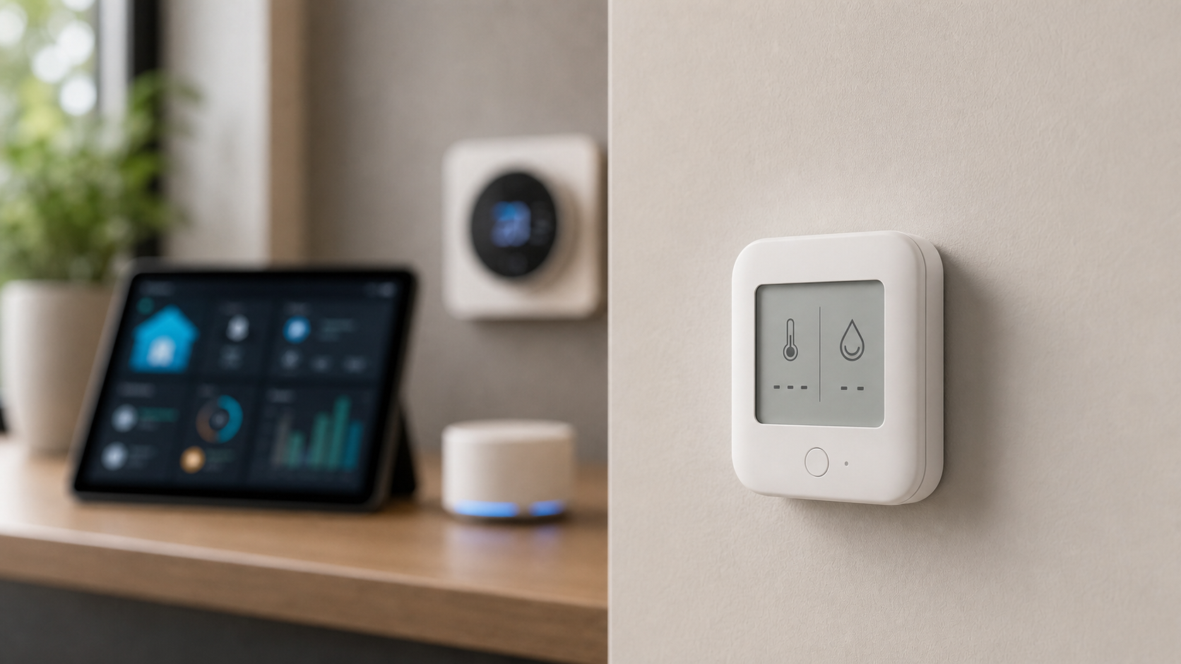 Aqara Climate Sensor W100 on a wall
