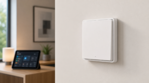 Aqara D1 single wall switch installed on a wall
