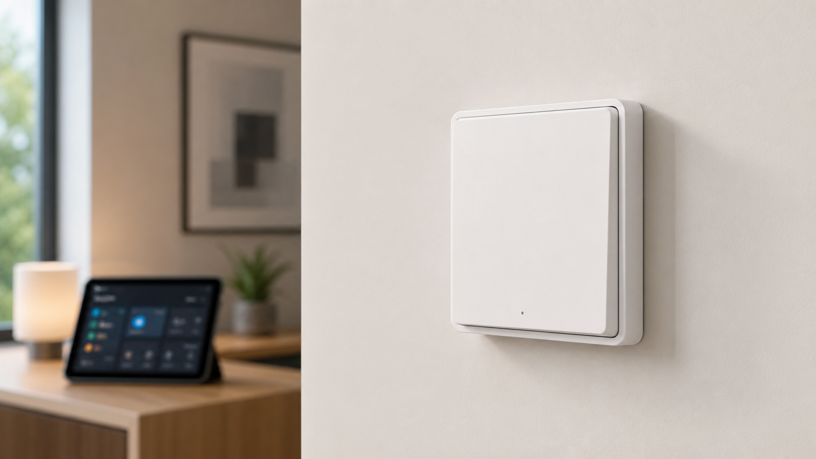 Aqara D1 single wall switch installed on a wall