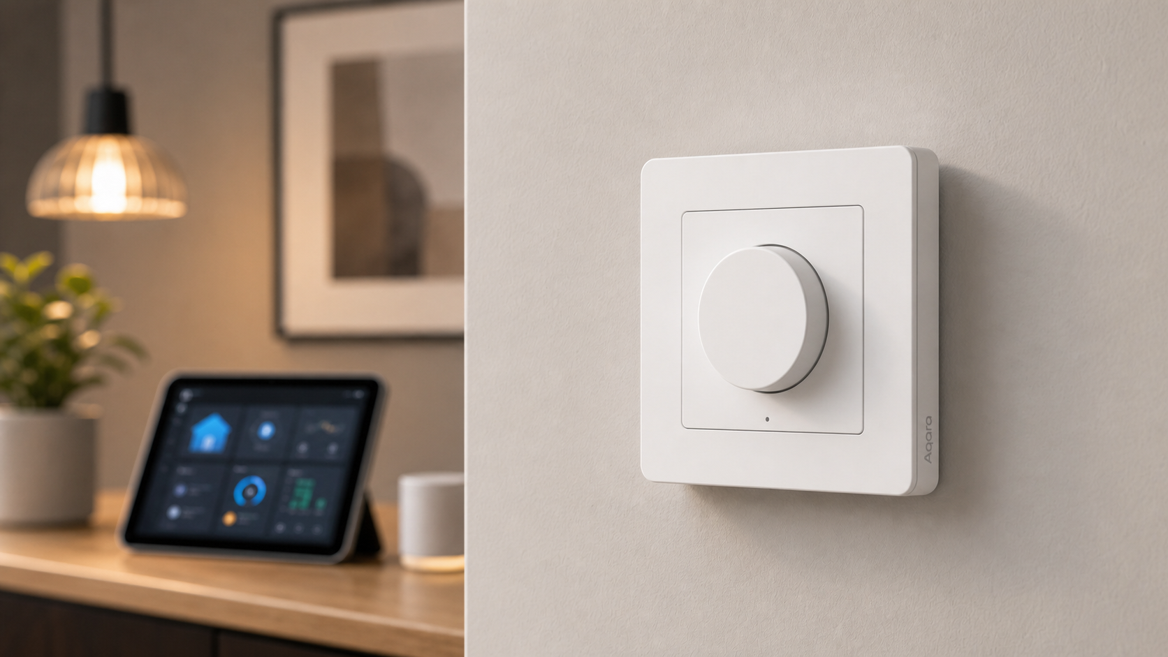 Aqara Dimmer Switch H2 installed on a wall