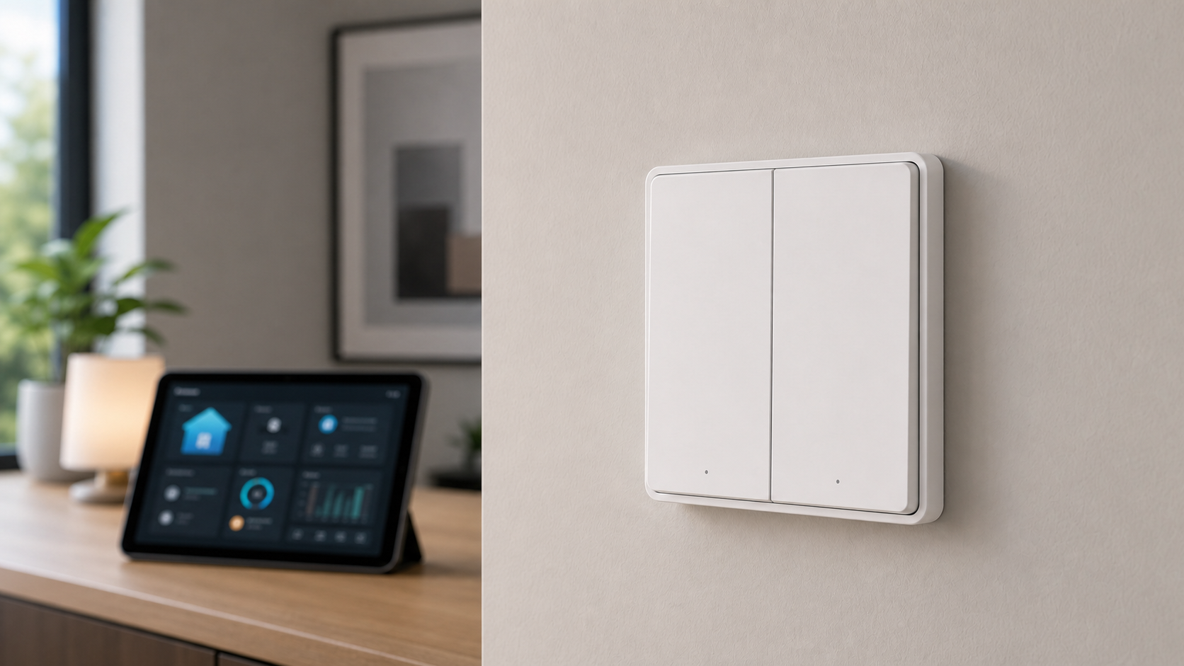 Aqara H2 EU wall switch installed on a wall