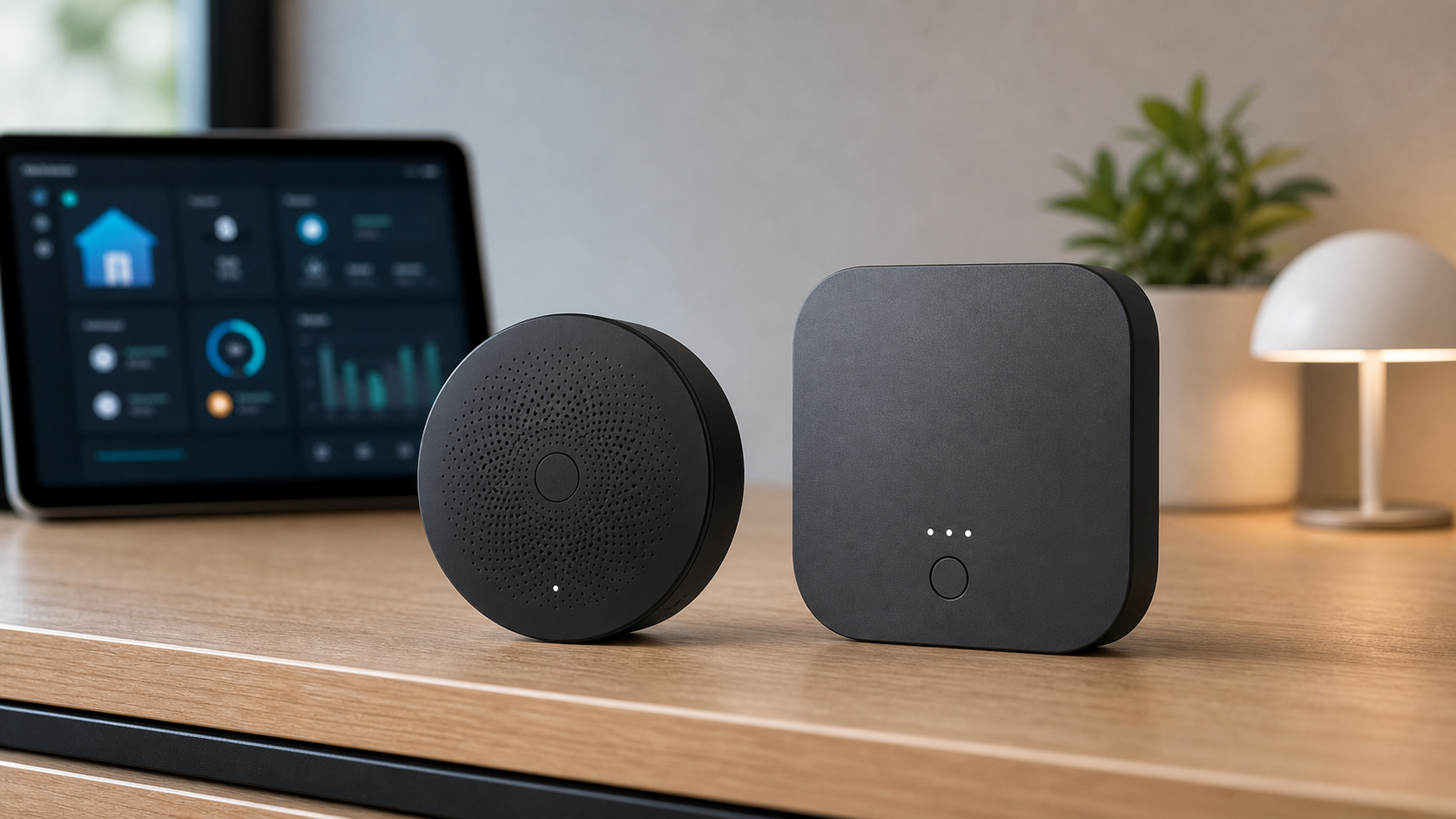 Aqara Hub M2 and Aqara Hub M3 side by side
