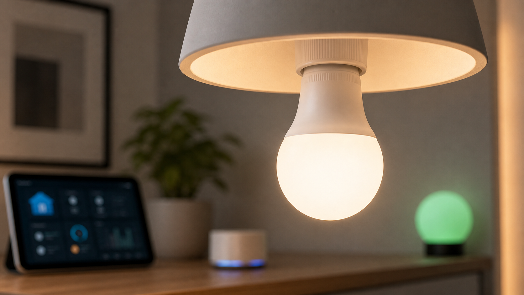 Aqara LED Bulb T2 installed in a light fixture