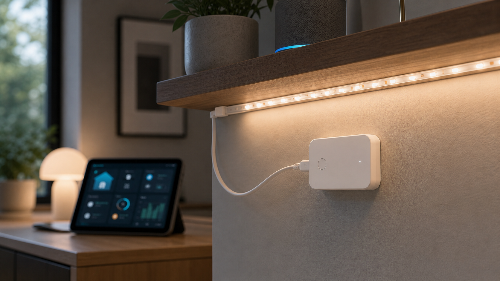Aqara LED Strip T1 installed under a shelf
