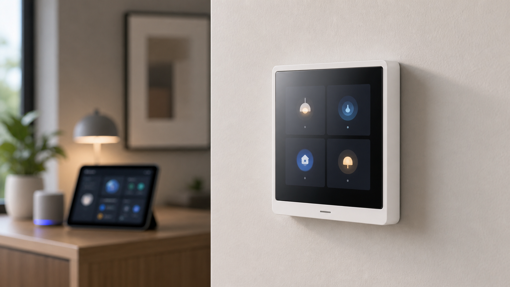 Aqara Scene Panel Switch S1 installed on a wall