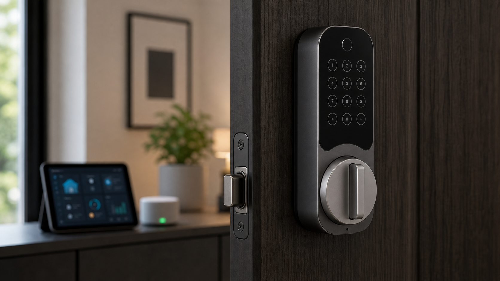 Aqara Smart Lock U100 installed on a door