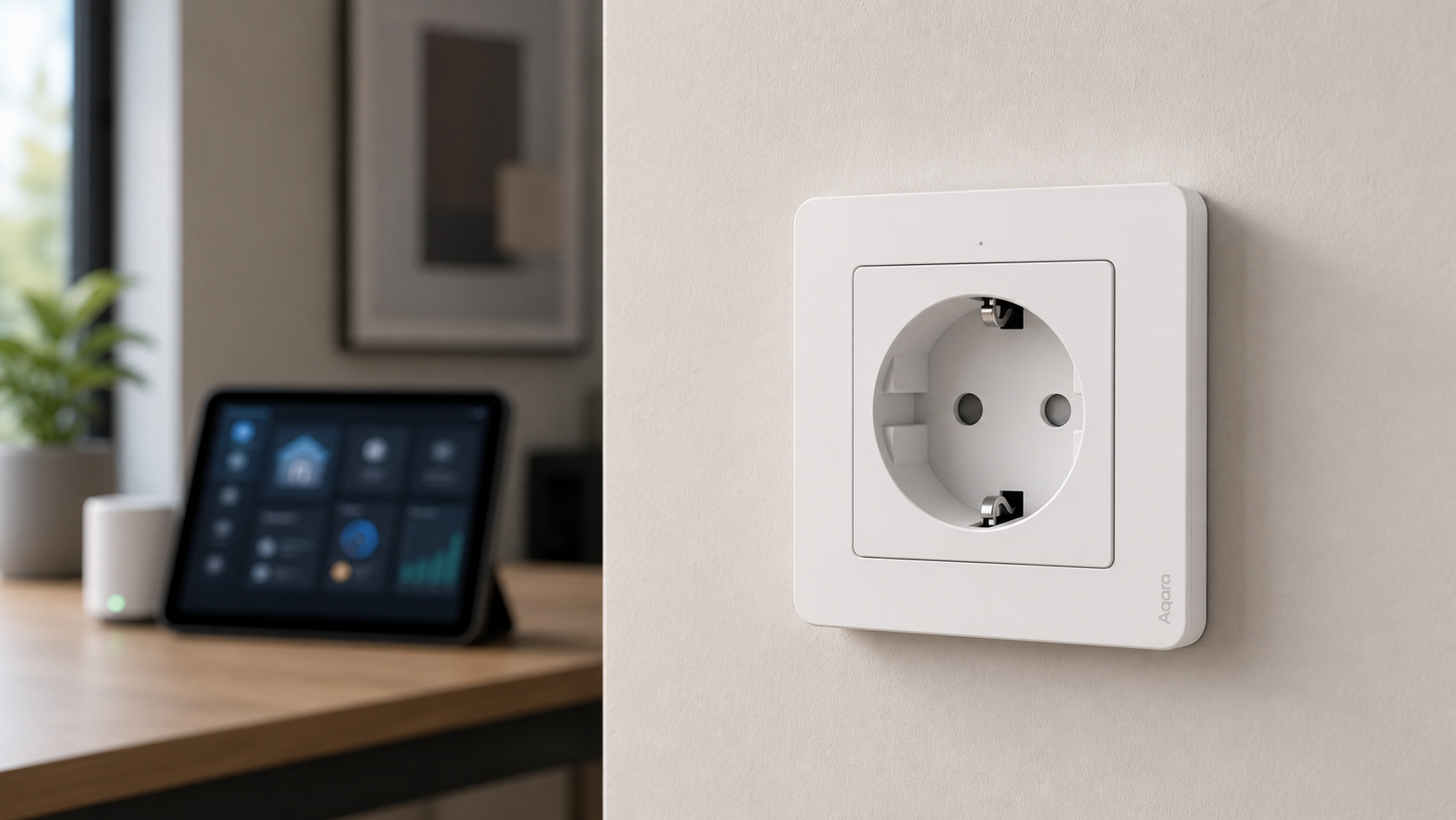 Aqara Wall Outlet H2 EU installed in a wall