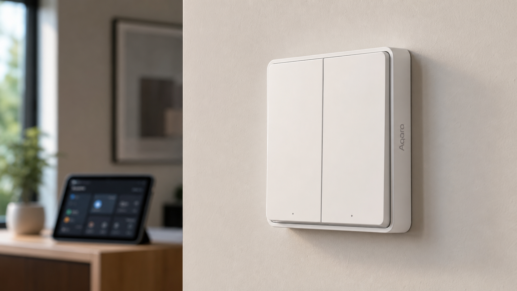 Aqara Wall Switch E1 installed on a wall