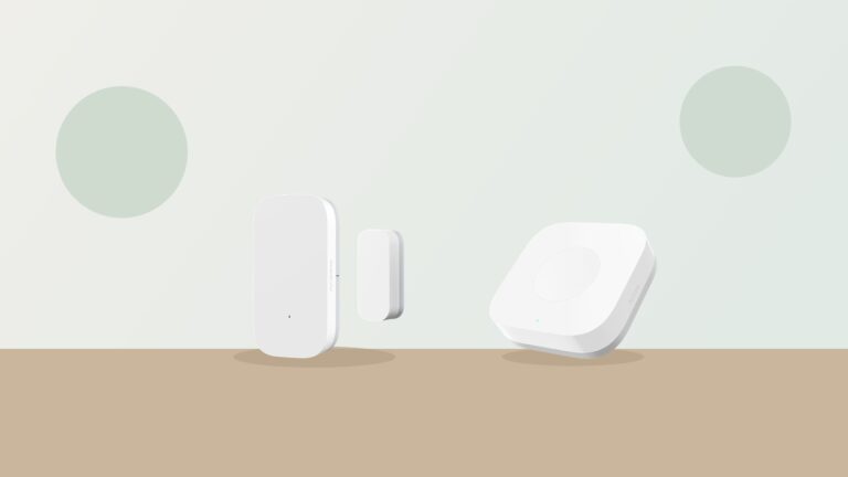 An Aqara door sensor and wireless button, battery devices affected by how they are removed